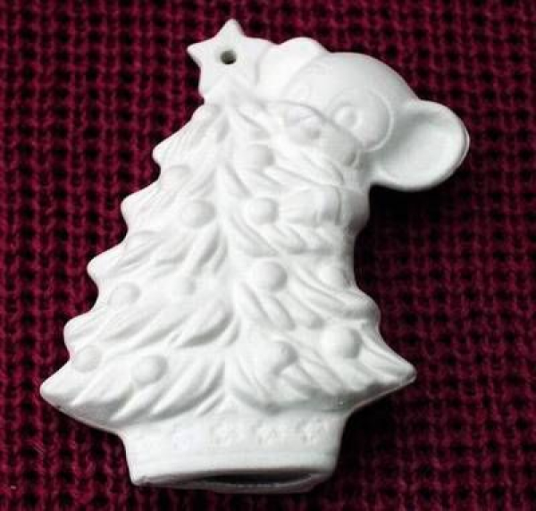 ALBERTAS–Gießform – neu – Maus – Tannenbaum – Ornament – Hänger – 9,2 cm – Design auf Vorder-​ und Rückseite