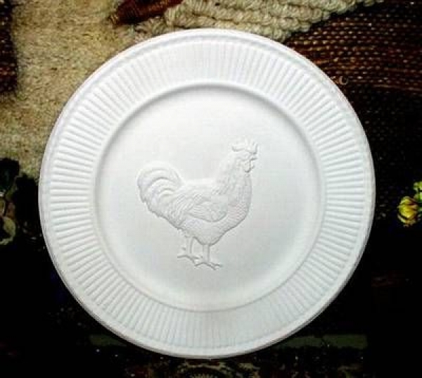 Teller mit Huhn-Motiv – 25 cm Durchmesser – Schrühware