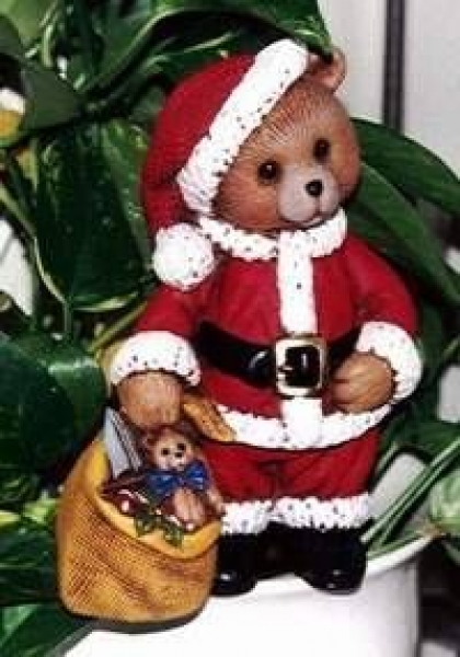 Mr. Claus Bear – Weihnachts-Teddy – 16,5 cm hoch – Schrühware