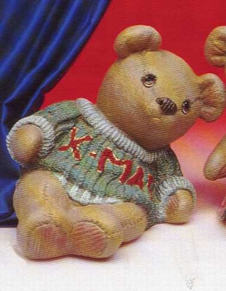 Teddy mit Pullover - sitzend - 20 cm hoch - Schrühware