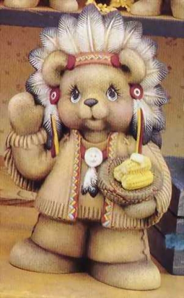 ClayMagic-Gießform – neu – Teddy – Indianer-Häuptling – USA
