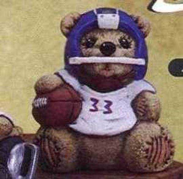 Sportteddy – Football – ca. 8 cm hoch – Schrühware