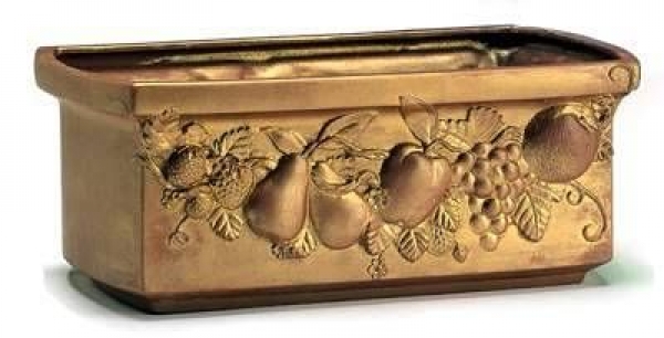 Blumenkasten mit Obstmotiv – 28 cm lang - Schrühware