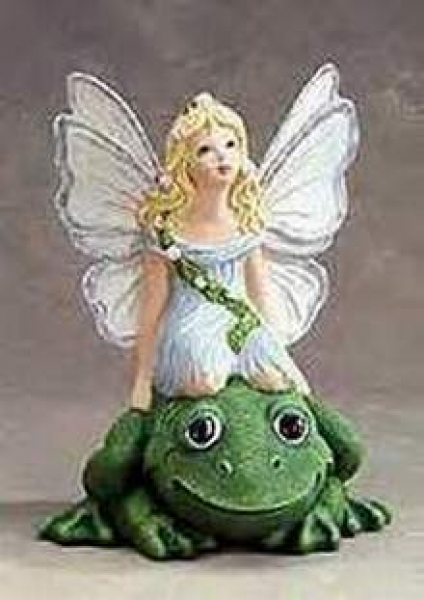 Elfe auf Frosch – 23 cm hoch - Schrühware