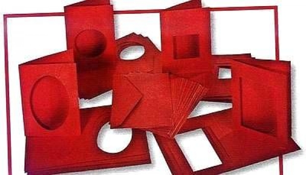 Passepartout-Karten-Set – rot – 32er-Set – 4 x 4 verschiedene Karten – 16 Umschläge – statt 5,95 €