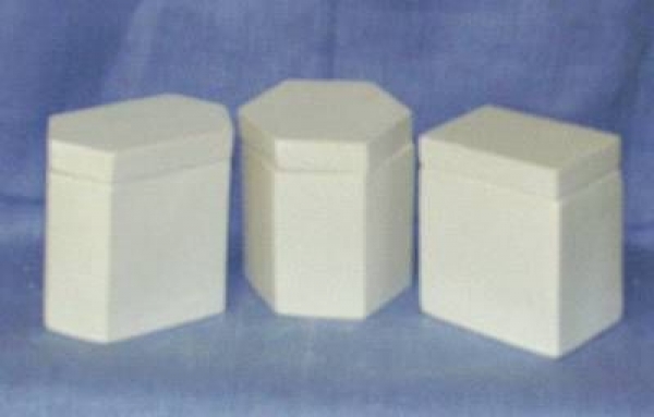 Teedosen im 3er-Set - je 12 cm hoch - Schrühware