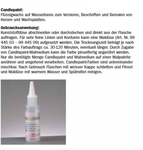 Candlepaint - EF-93175-91 - silber – Kerzenmalfarbe von efco