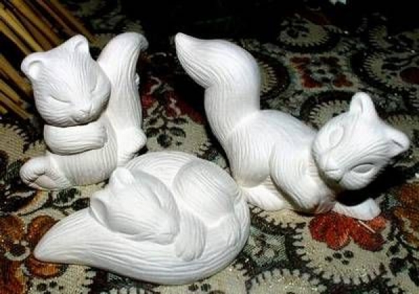 DONAS-Gießform - neu – Eichhörnchen-Babys – 3er-Set – USA