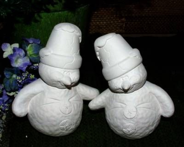 Crackpot-Schneemann-Paar – Schrühware