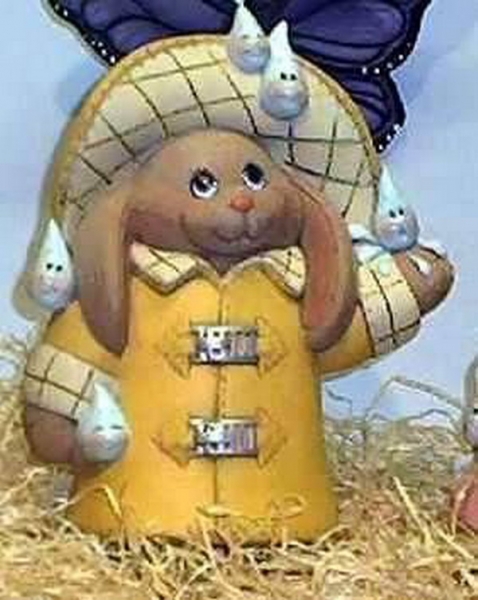 Papa Puddle Bunny – 26,5 cm hoch - Schrühware