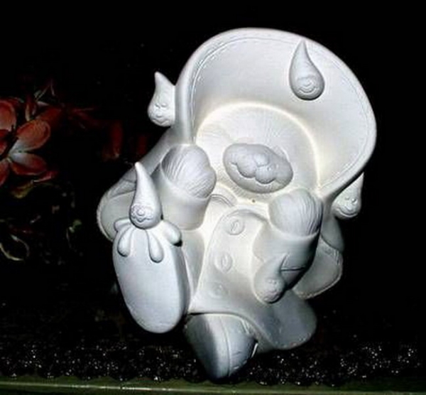 Baby Puddle Bunny – 16,50 cm hoch - Schrühware
