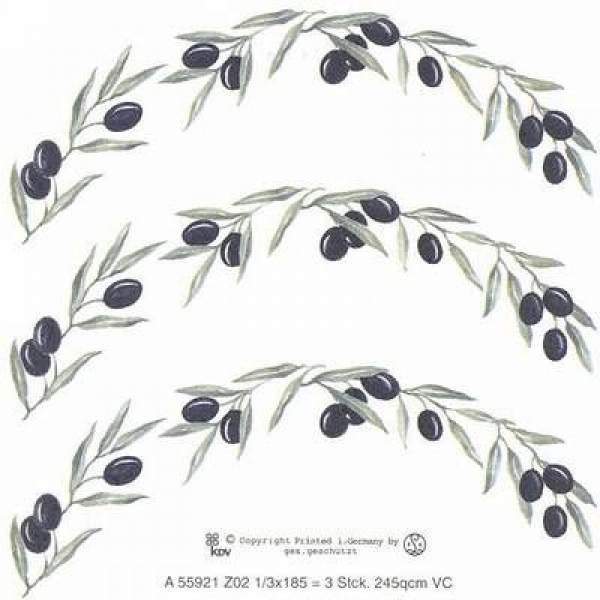 Decal – Oliven - 1/3X185 mm – Stückpreis