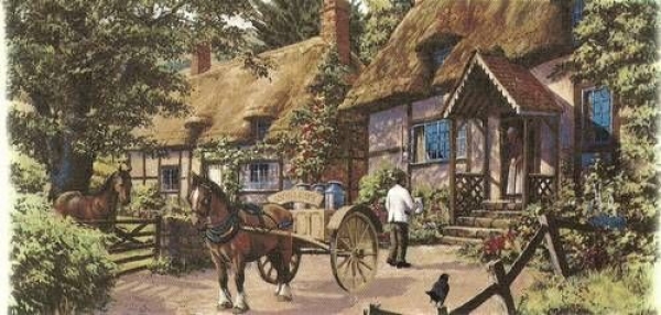 Decal - VILLAGE LIFE WRAP - Motiv D - 18,5x9 cm