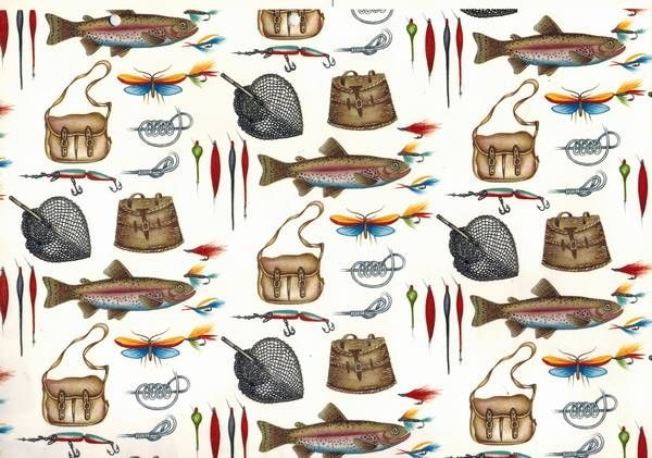 Decal - FISHING - ANGELN  - 1/4 Chintzbogen - 25 x 35 cm
