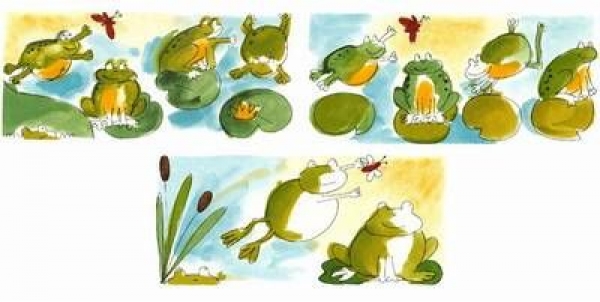 Decal - Set of Frog Mugs - 19,x 9 cm