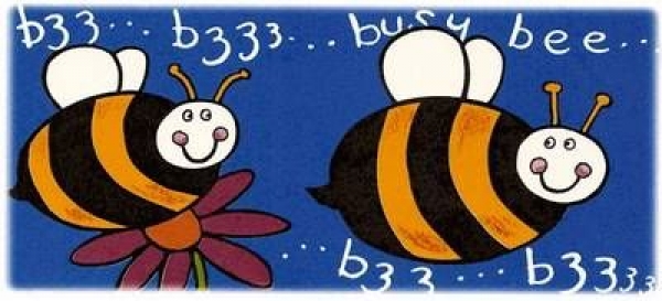 Keramik-Tasse  - Becher mit Wunschname – Rundum-Motiv: Busy Bee – Biene
