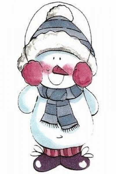 Decal - SNOWMAN WITH EARMUFF – 75 mm