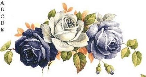 Decal - SUMMERBLOOM BLUE - 75 x 40 mm