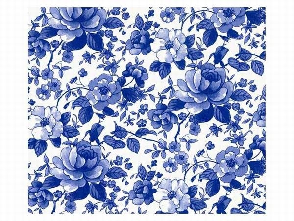 Decal - BLUE CHATSWORTH CHINTZ - ca. 50 x 70 cm
