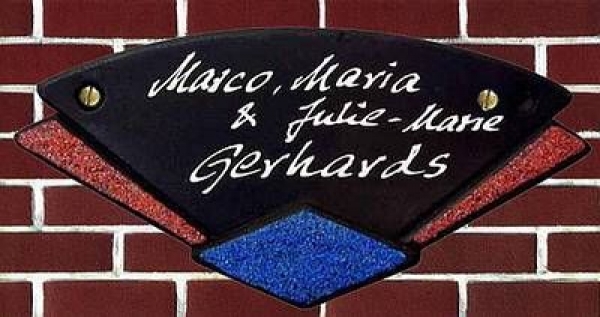 Keramik-Türschild - Grafic Design – 25 x 12 cm