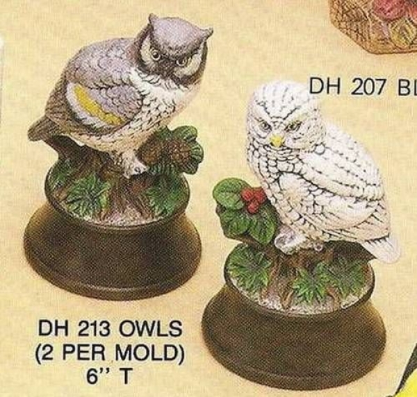 Eulenpaar - je 15 cm hoch - Schrühware