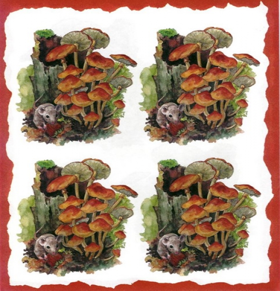 10 Bögen je 17 x 37,5 cm - VLOEI-Dekormotiv 15 – Mäuschen und Pize