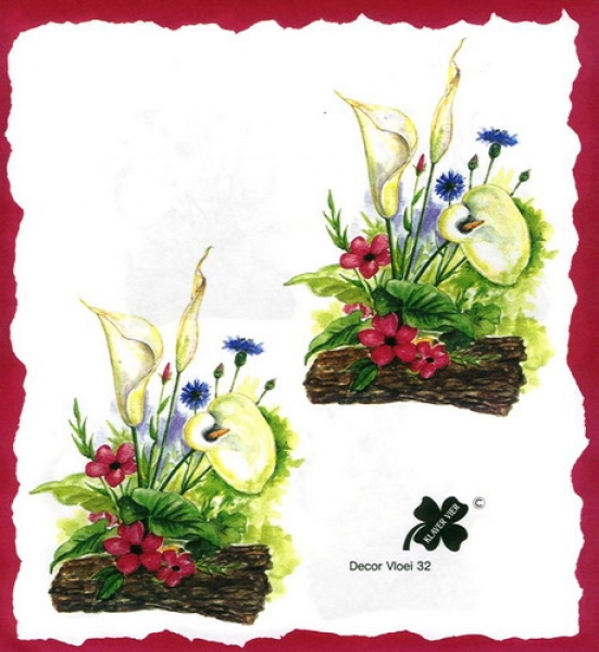 10 Bögen je 17 x 37,5 cm - VLOEI-Dekormotiv 32 - Calla