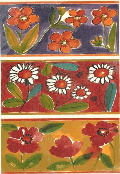 Decal - Blumen für  Tassen - 19,5 x 9 cm