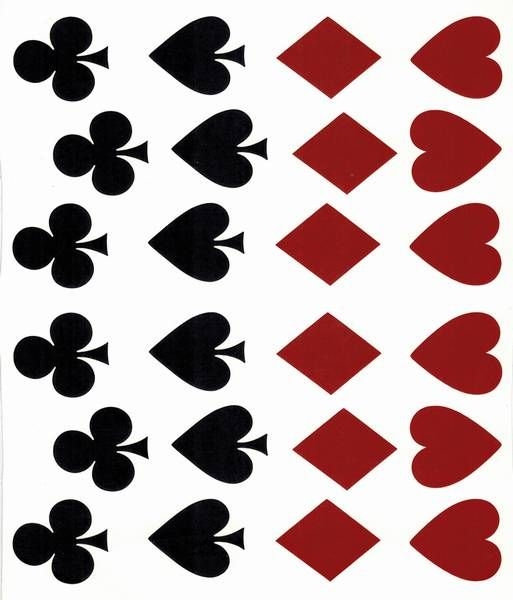 Decal - Spielkarten-Motive - 24 Motive