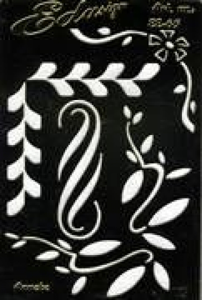 Messing-Prägeschablone - 11,5cm x 7,5cm – Floral und Bänder – statt 4,10 EUR