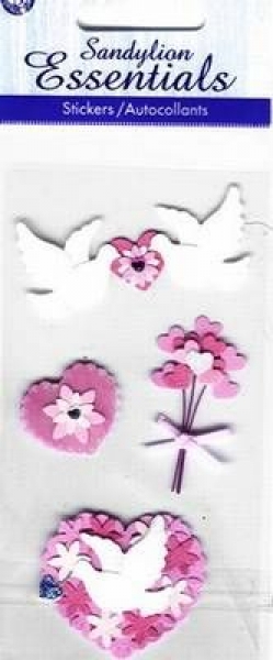 Handgearbeitete selbstklebende 3D-Sticker - Hochzeit usw.