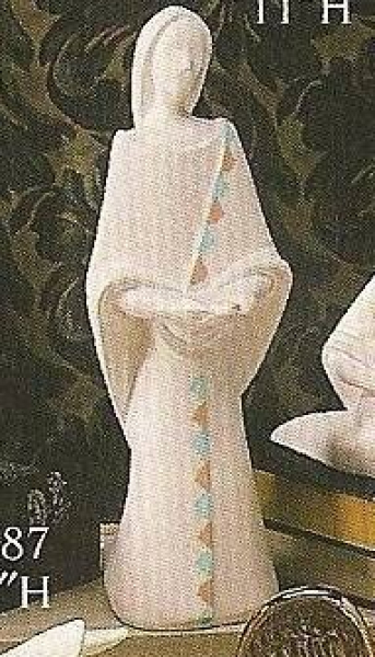 Indianerin – Serene – knieend – 27,6 cm hoch – Schrühware