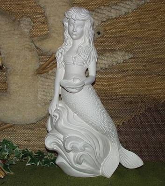 Garden Mermaid - 46 cm hoch - Wasser - Nixe - Meerjungfrau - Schrühware