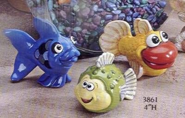Fische im 3er-Set – je 10 cm – Schrühware