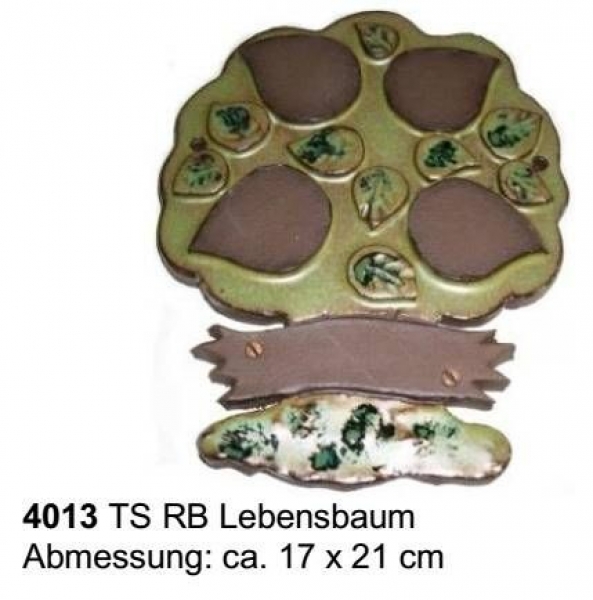 Töpfer-Türschild – Lebensbaum – 17 x 21 cm – sehr aufwändige Handarbeit – DISC