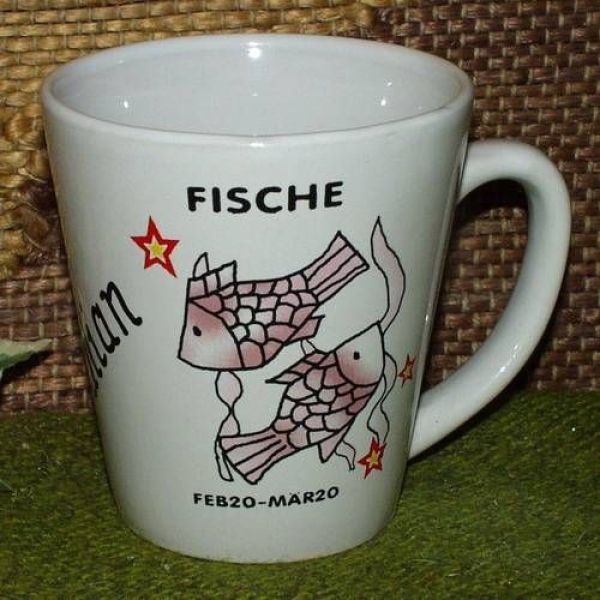 Namenstasse mit Sternzeichenmotiv Fische - 2. Wahl