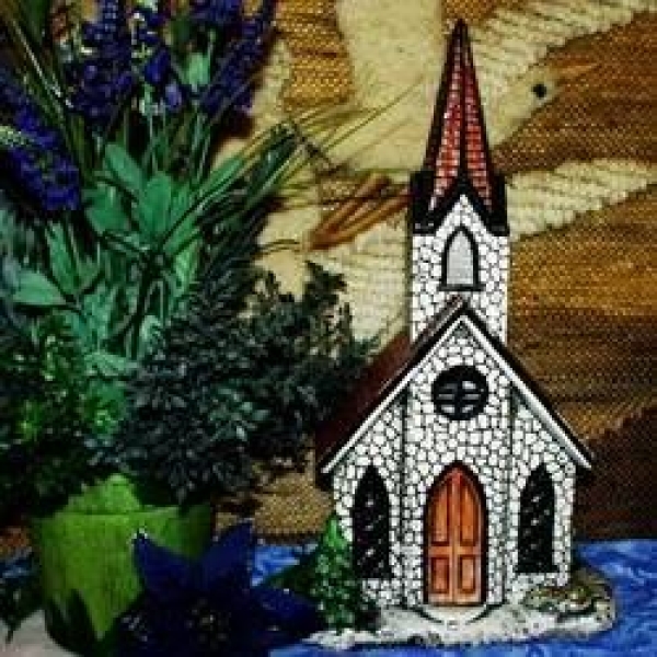 SCIOTO-Gießform - neu – Kirche zum Beleuchten – ohne Basis – 40 cm hoch - USA