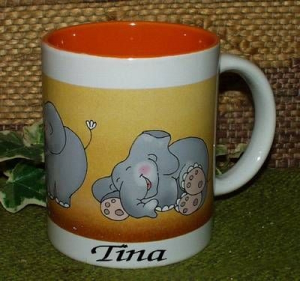 Decal – Elefanten - Rundum-Motiv für Becher – 7 x 20 cm