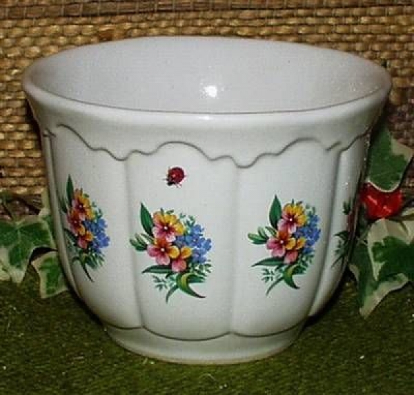 Blumentopf zum Selbstgestalten – weiß glasiert – Rohling für Decals