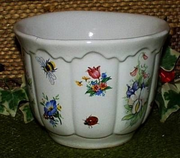 Blumentopf zum Selbstgestalten – weiß glasiert – Rohling für Decals