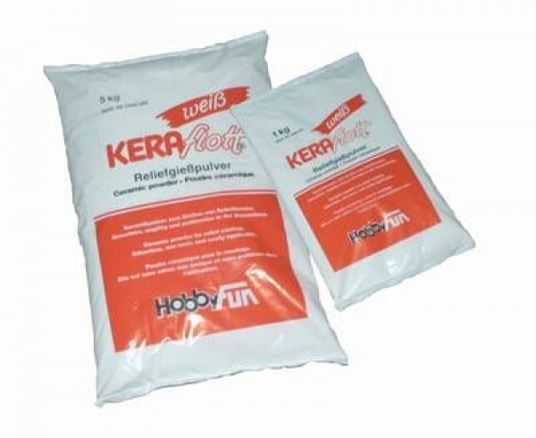 Keraflott-Gießmasse von HobbyFun - weiß - 1 kg