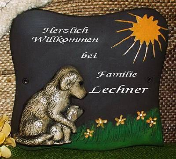 Gießform von Geschenke-Kriese – gebraucht – Türschild - Platte - Größe – 19 x 20 cm – zum Gießen oder Eindrücken – noch gute Form