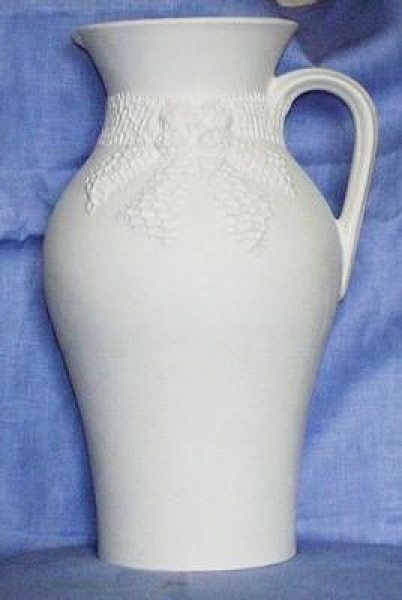 Große Vase mit Schleife – 48 cm hoch – 28 cm Durchmesser – Schrühware