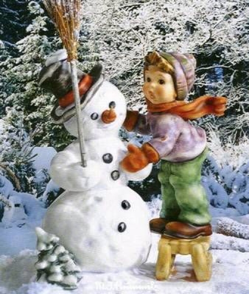 Hummel 3D-Bild – Winterfreude