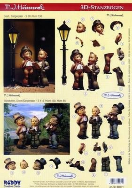 Hummel 3D-Stanzbogen - Duett / Ständchen