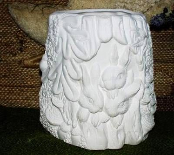Hasen-Pflanztopf - 20 cm hoch - Schrühware