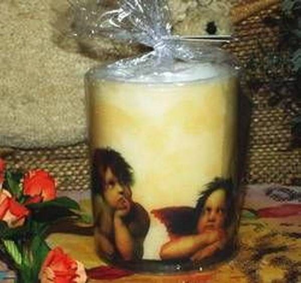 Windlicht / Kerze - Angelo – cream
