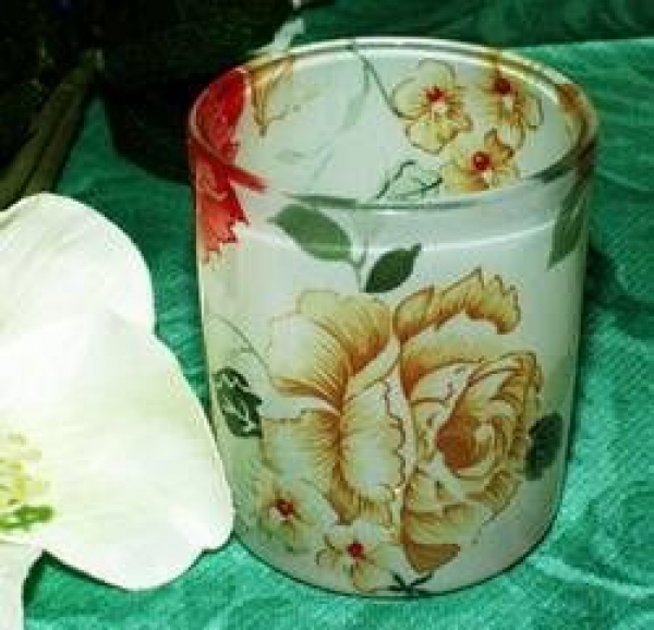 Glas-Teelichthalter - 6er-Set - verschiedene florale Muster – statt 9,95 €
