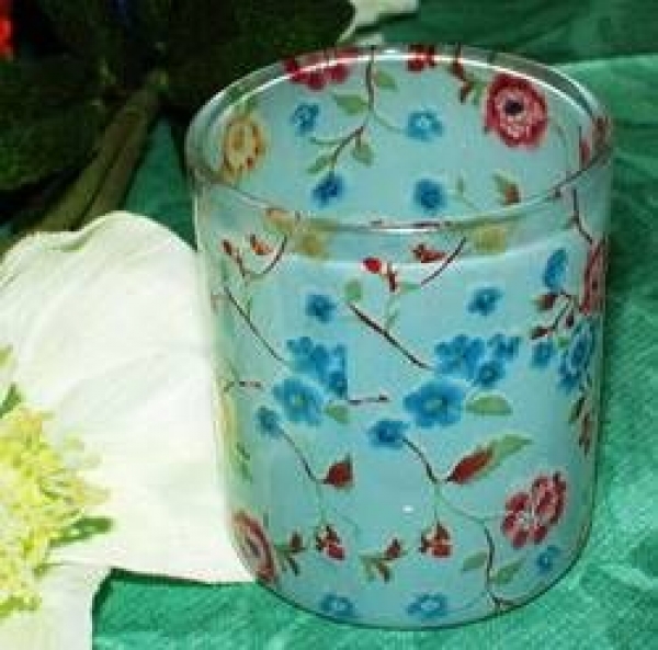 Glas-Teelichthalter - 6er-Set - verschiedene florale Muster – statt 9,95 €