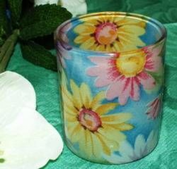 Glas-Teelichthalter - 6er-Set - verschiedene florale Muster – statt 9,95 €